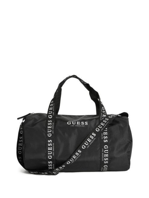 Bolso De Viaje Con Logo Negro Guess