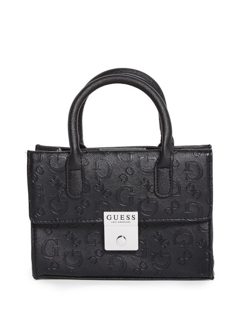 Bolso Tote Guess Sophie Mini Con Logo Negro