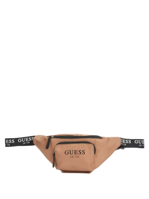 Riñonera Con Cinta Del Logo Guess Tostado