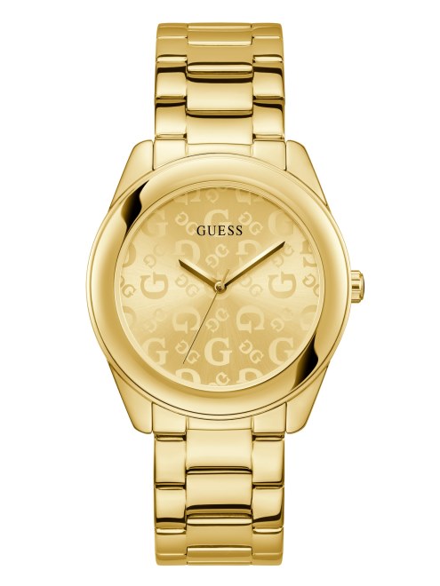 Sin Color Reloj Analogico Con Logotipo En Tono Dorado Adivinar