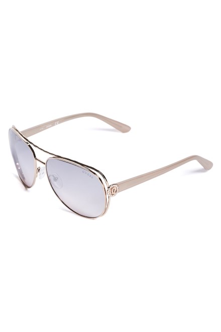 Guess Gafas De Sol Estilo Aviador En Tono Oro Rosa