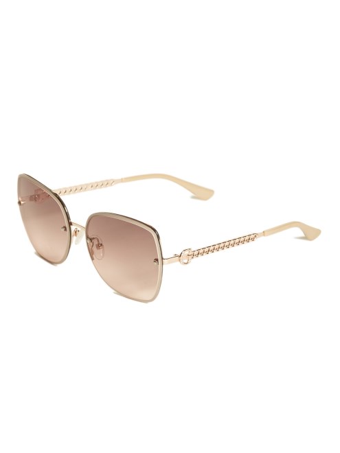 Gafas De Sol Con Cadena Y Logo Guess Dorado