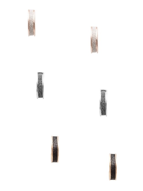 Juego De Pendientes De Aro Con Purpurina En Varios Tonos De Adivinar