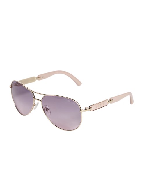 Gafas De Sol De Aviador Clasicas Oro Rosa Brillante/burdeos Adivinar