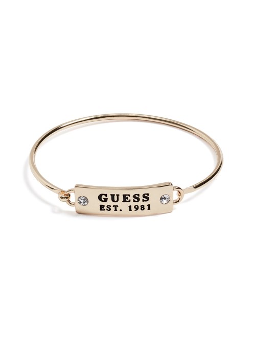 Brazalete Guess Dorado Con Logo En Tono Dorado Y Strass