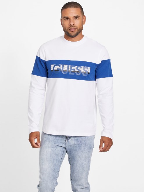 Camiseta Eco Sandro De Manga Larga Guess Blanco Puro