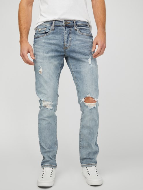 Jeans Guess Halsted Tapered Nuevo Lavado Claro