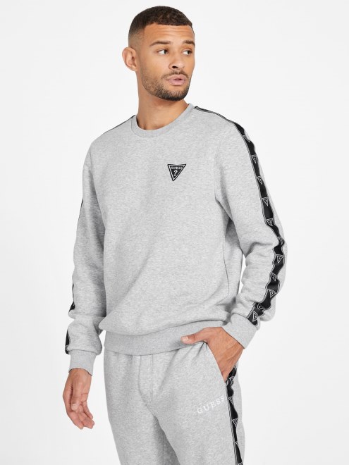 Guess Suéter De Cuello Redondo Con Logo Dover Gris Melange Claro