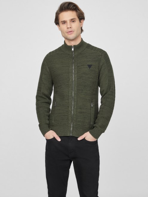 Chet Marled Suéter De Cuello Simulado Adivinar Escalada Verde