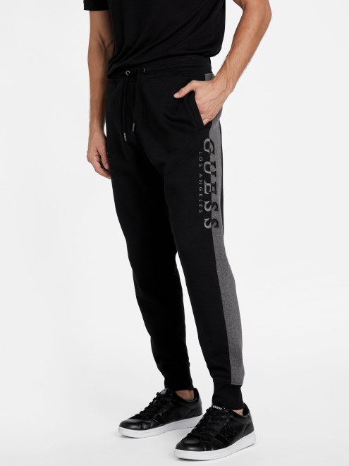 Joggers En Negro Azabache Con Logo Eco Marcus De Guess