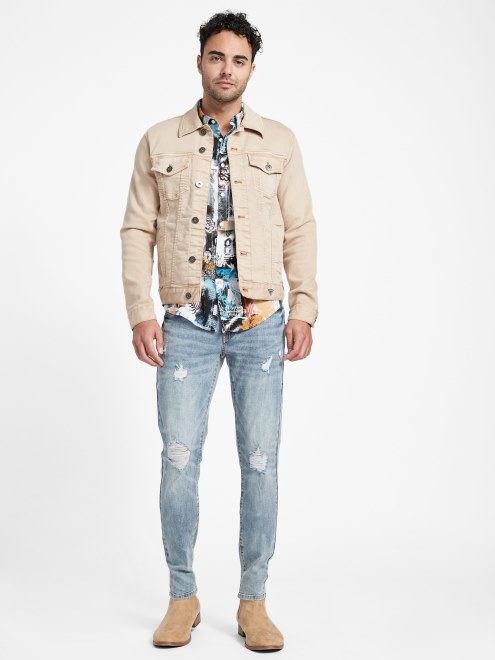 Vaqueros Ajustados Escoceses Adivinar Nuevo Lavado Claro