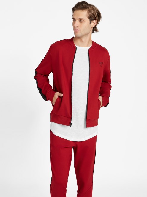 Chaqueta Bomber Con Cinta Del Logo De Guess Jon Rojo Noir