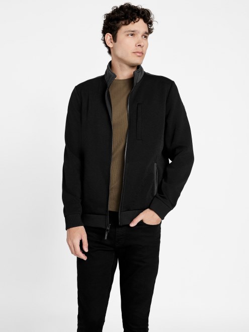 Guess Chaqueta Con Cremallera Y Cuello Alto Stoke En Negro Azabache