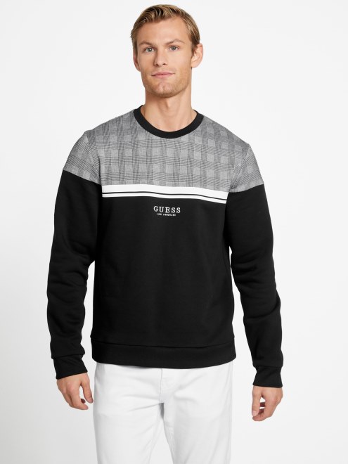 Camiseta De Manga Larga A Cuadros Jaelyn En Negro Azabache Adivinar