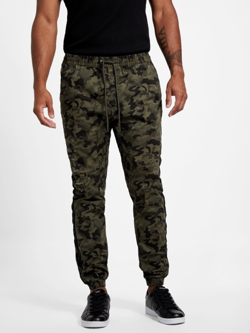 Joggers Camo Verde Cruz Destruido Adivinar