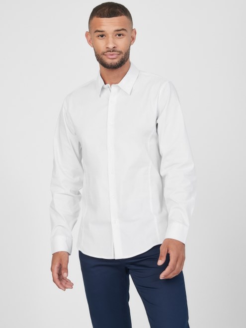 Camisa De Popelina Damon Adivinar Cierto Blanco