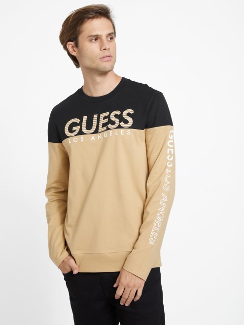 Camiseta De Manga Larga Con Bloques De Color Zioin Eco Taupe Tostado Tostado