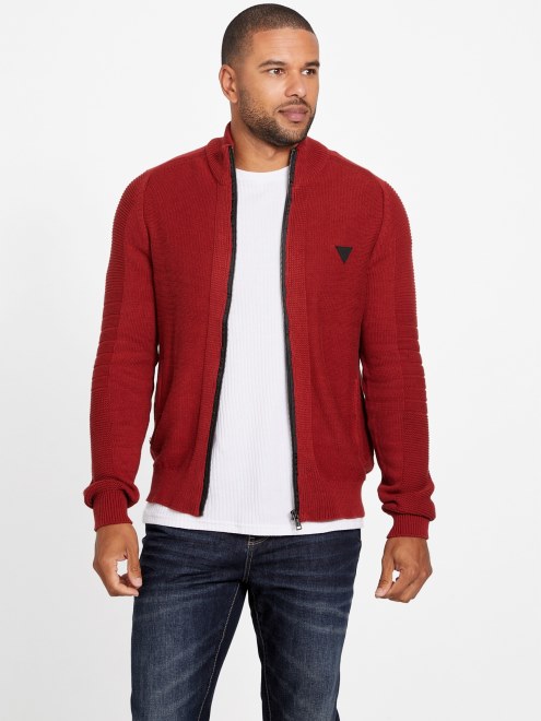 Guess Suéter De Cuello Alto Con Chet Rojo Noir