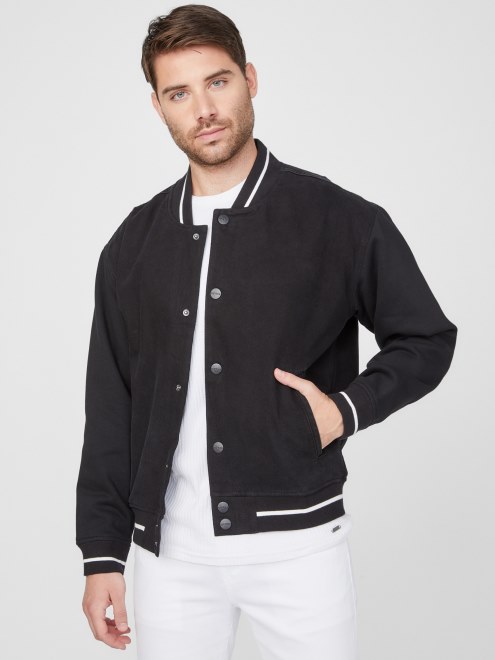 Chaqueta De Vuelo Guess Jeremy Con Lavado Negro