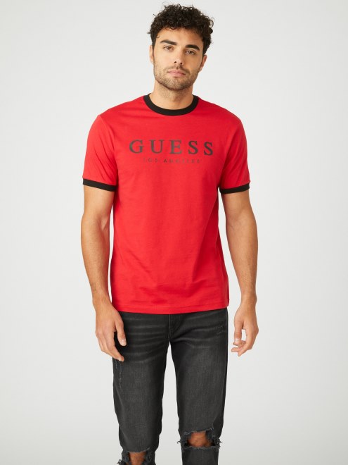 Camiseta Del Equipo Universitario Con El Logo Rojo De Kirk De Guess