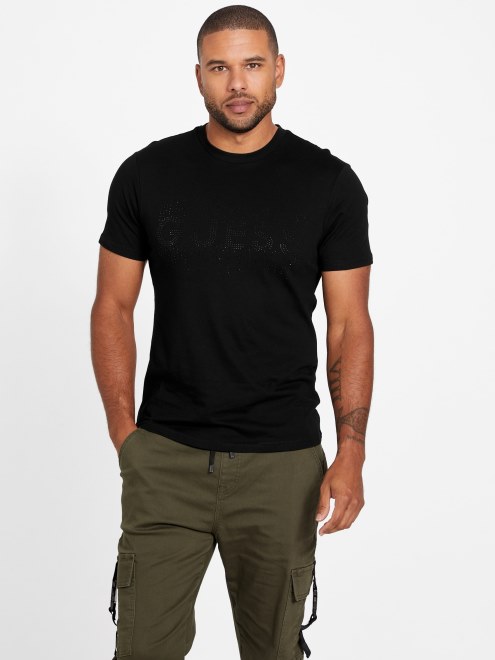 Camiseta De Cuello Redondo Con Logotipo De Gobi, Negro Azabache, Supongo