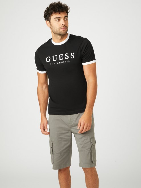 Camiseta Con El Logo De Guess Kirk En Negro Azabache