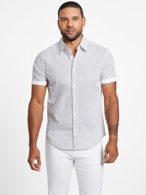 Camisa Blanca Pura Gower Geo Estampada Supongo