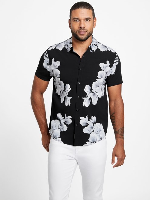 Camiseta Con Estampado Negro Azabache De Scout Guess