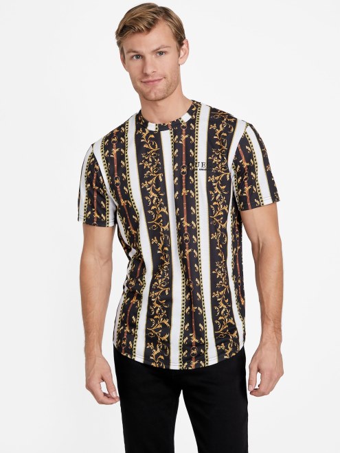 Camiseta Con Gráfico Jet Black Multi Guess Seik Barroco