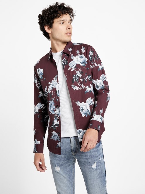 Camisa Floral Rojo Marmont Adivinar Nate