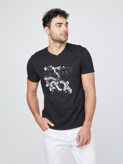 Camiseta Con El Logo De Zeus De Guess En Negro Azabache