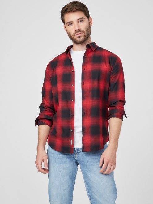 Gaja Camisa A Cuadros A Cuadros Adivinar Negro Azabache