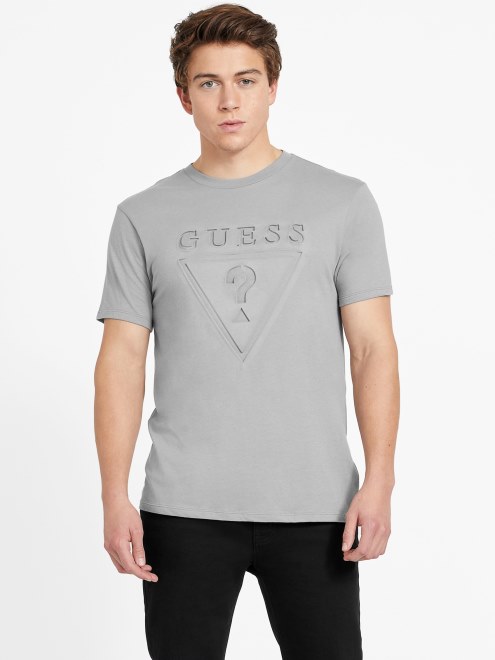 Camiseta Con Cuello Redondo Y Logo Adivinar Gris Imán