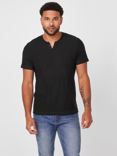 Camiseta Guess Eco Ricky Split Negro Azabache