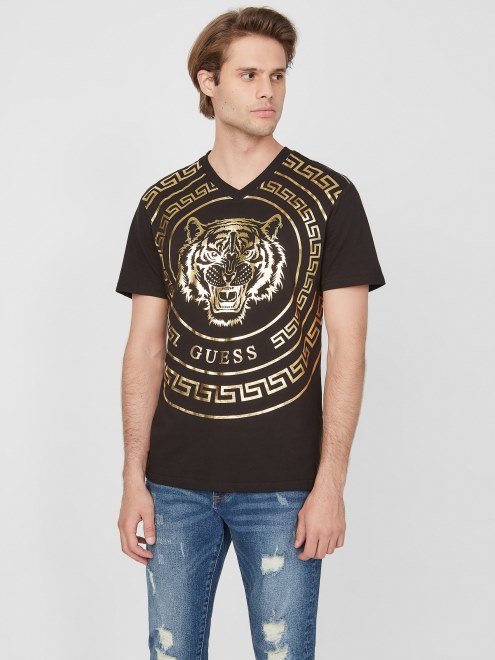 Camiseta De Tigre De Griffin De Adivinar Negro Azabache