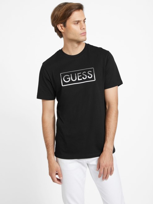 Camiseta Con El Logo De Hartley En Negro Azabache De Guess