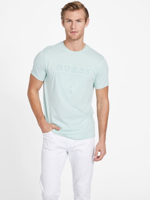 Camiseta Con Cuello Redondo Y Logo Minty Mist Guess