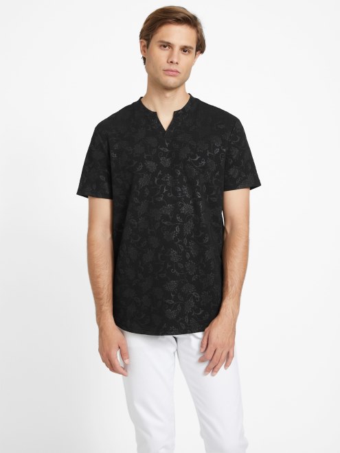 Camiseta Guess Romero Jacquard Negro Azabache