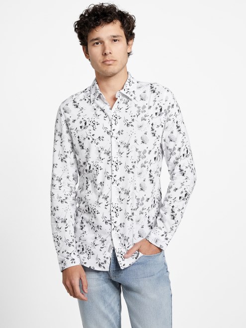 Lenny Camisa Floral Supongo Blanco Puro