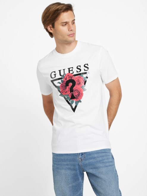 Camiseta Blanca Pura Eco Amon Rosas Adivinar