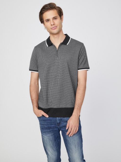 Hounds Cuarto De Cremallera Johnny Polo Adivinar Negro Azabache Multi