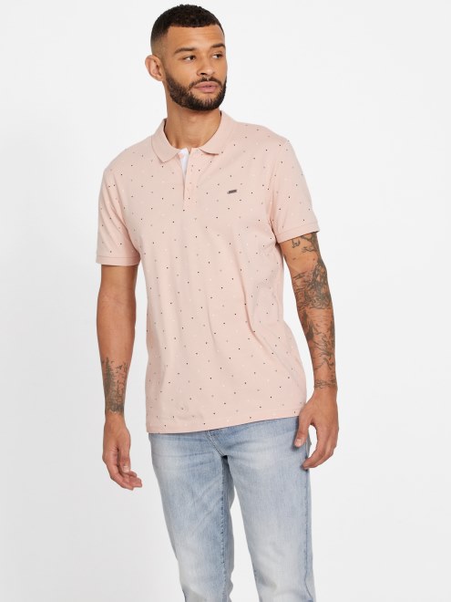 Playera Tipo Polo Con Diseño Geométrico De Vapor Rose Guess Eco Dev