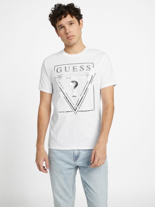 Camiseta Con El Logo De Ricky De Guess Blanco Puro