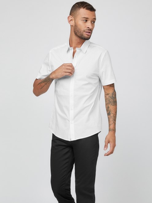 Camisa De Lunares En Blanco Puro De Guess Darrow