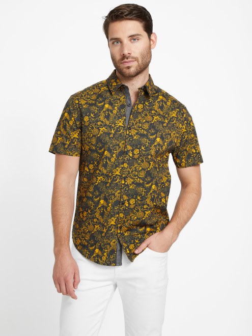 Camisa Estampada Whitney Adivinar Negro Azabache