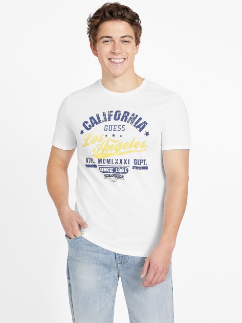 Camiseta Eco Varto Con Cuello Redondo Guess Blanco Puro