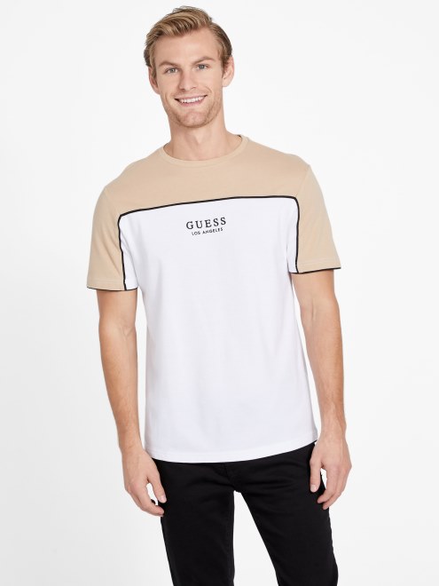 Camiseta De Cuello Redondo De Rizo Multi Eco Tostado De Guess