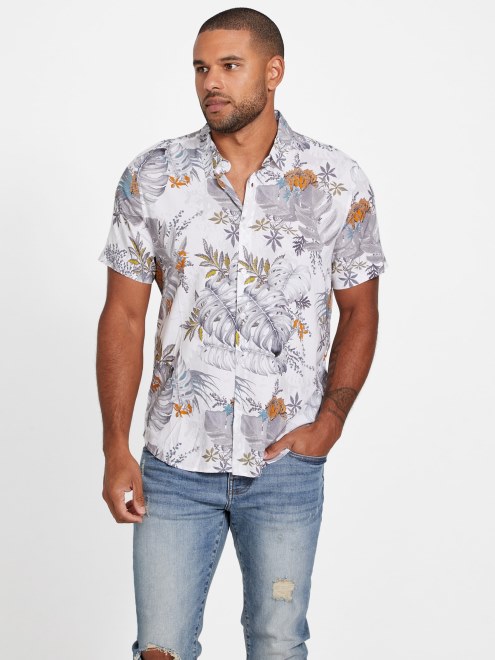 Camisa Tropical Eco Morris Adivinar Camuflaje De Transición