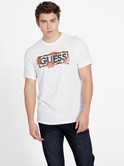 Camiseta Guess Eco Shawne Logo Blanco Puro