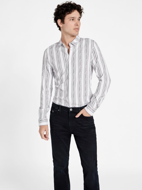 Supongo Que Camiseta Blanca Pura Con Gráfico De Cadena Wiler